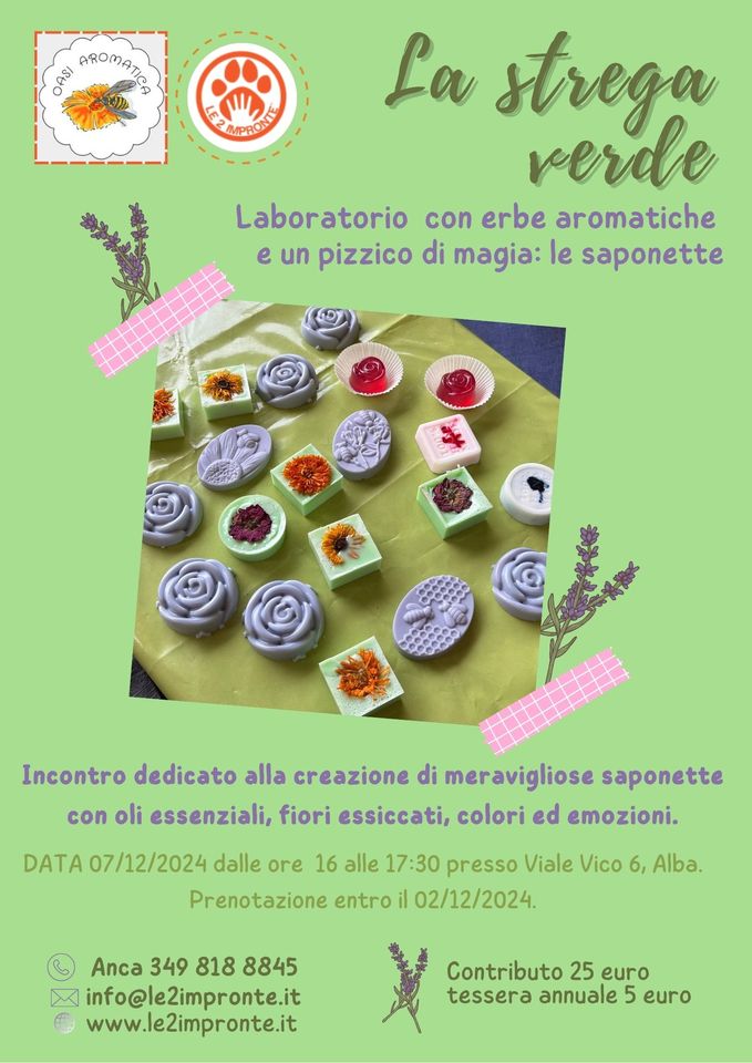 La strega verde: laboratorio creazione saponette