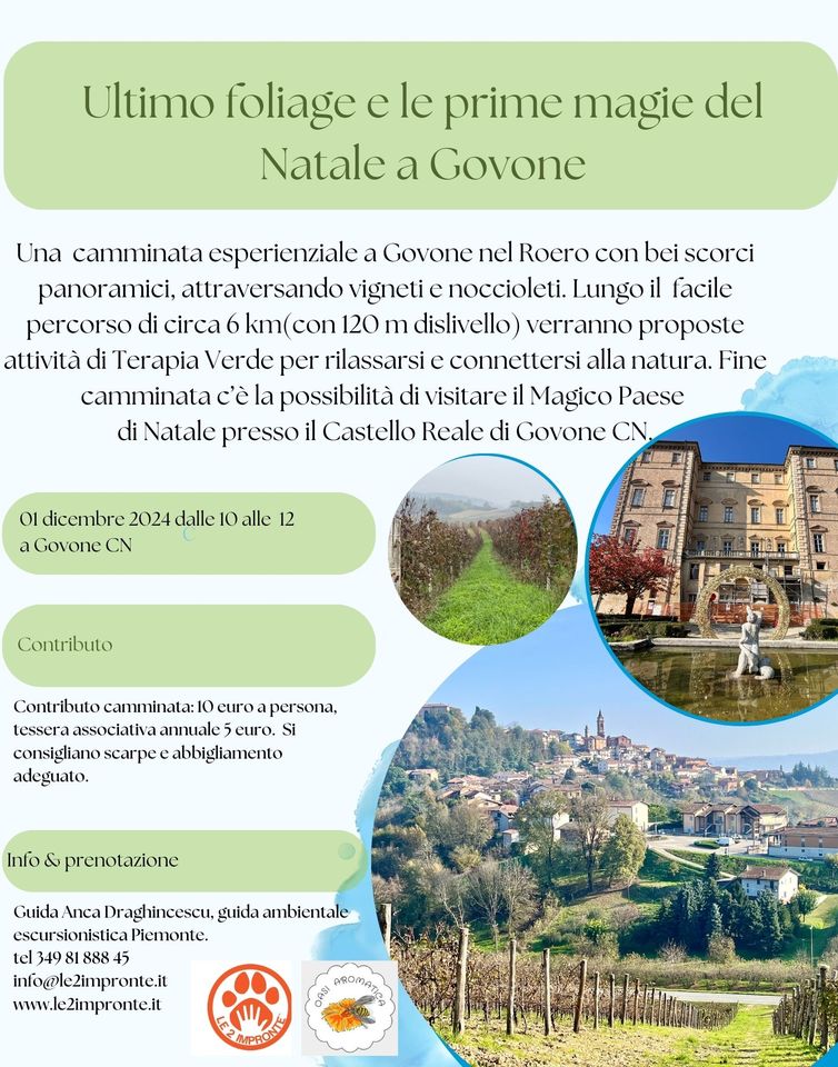 Ultimo foliage e le prime magie del Natale a Govone